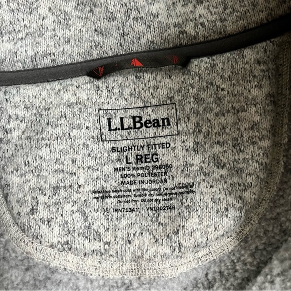 LL Bean Men’s Gray Large Sweater Fleece Pullover - Picture 10 of 11